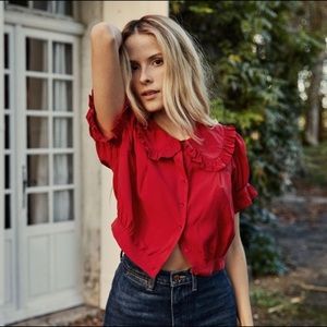 Doen Sparrow Top in Cherise